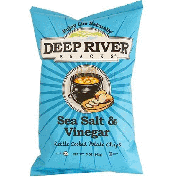 Deep River Snacks Kettle Cooked Potato Chips Sea Salt & Vinegar