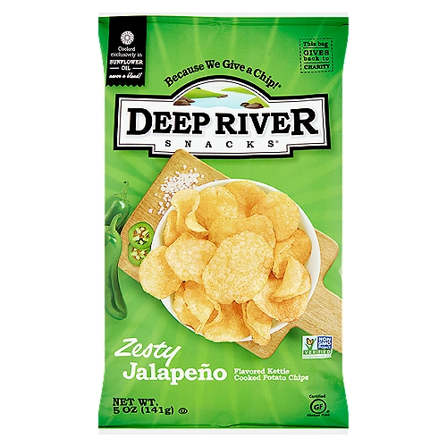 Deep River Snacks Kettle Cooked Potato Chips Zesty Jalapeno