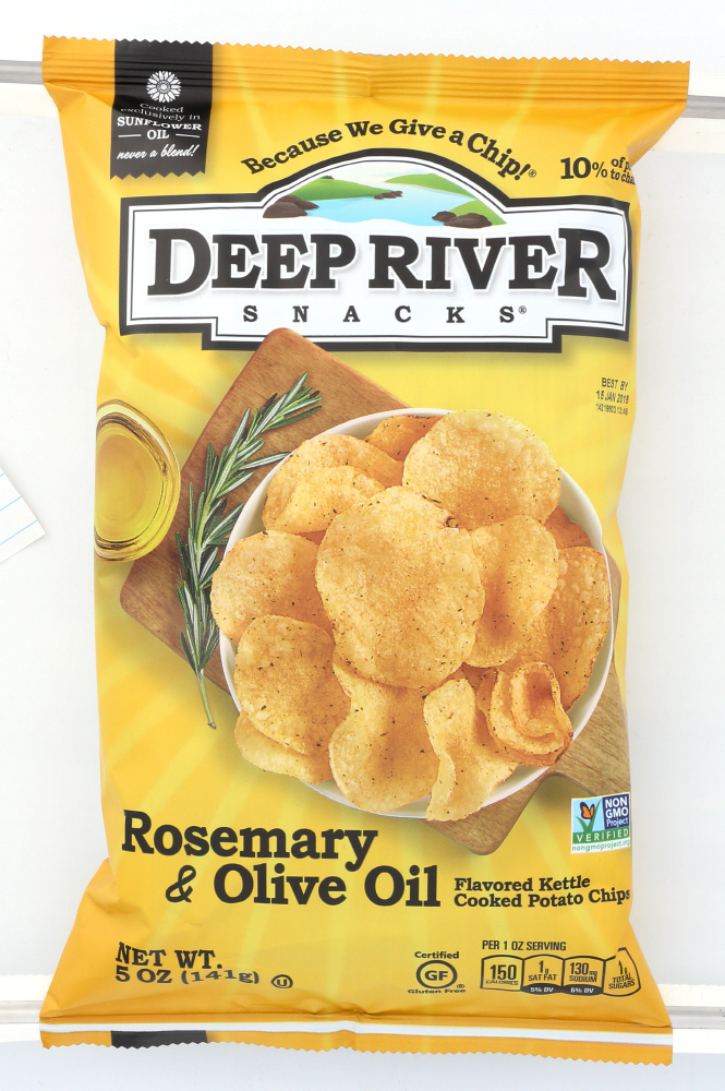 Deep River Snacks Kettle Cooked Potato Chips Rosemary & Olive Oil, 5 Oz