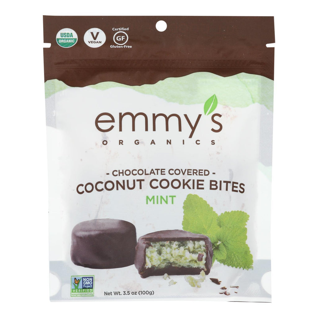 Emmy's Organics Bites Chocolate Covrd Mint - Case Of 6 - 3.5 OZ