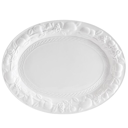 Gibson Home Banquet Buffet Fine Ceramic Banquet Platter In White (39533.01)