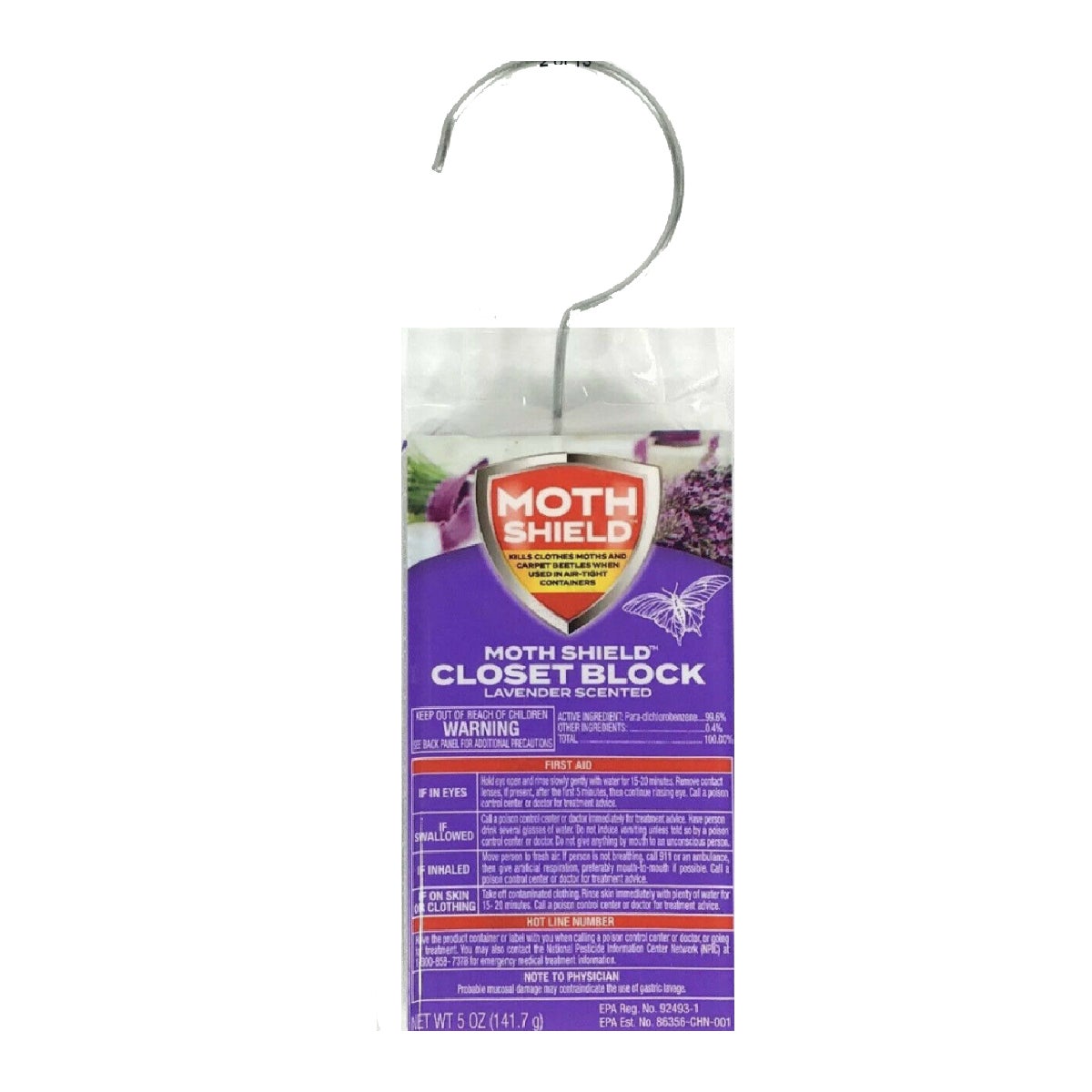 Moth Shield Lavender Closet Block 5oz-whole