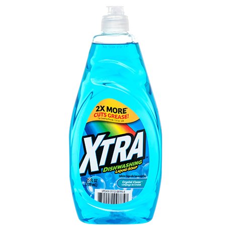 Xtra Dishwashing Liquid, Juice Crystal Clean, 25 Fl Oz
