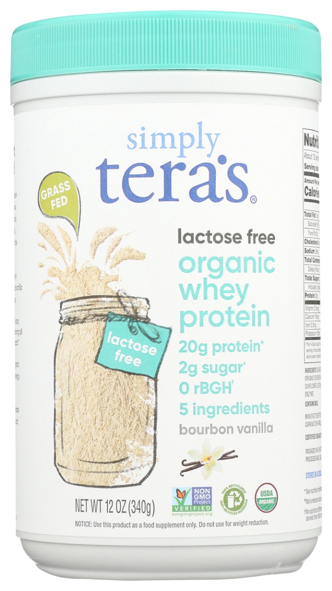 Simply Tera'S Whey Protein Lactose Free Vanilla Organic, 12 Oz