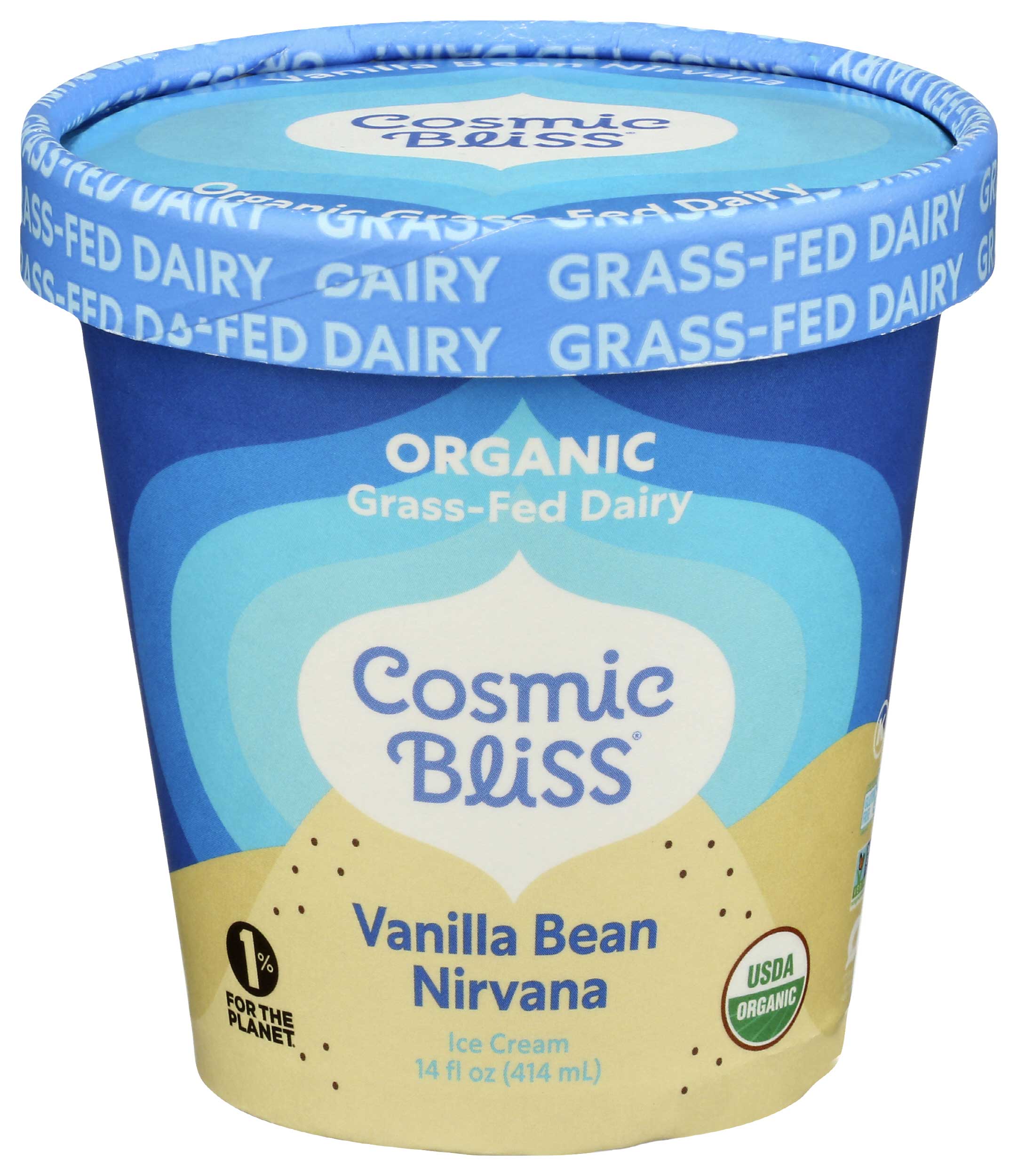 Cosmic Bliss Organic Vanilla Bean Nirvana Ice Cream 14 Fl Oz