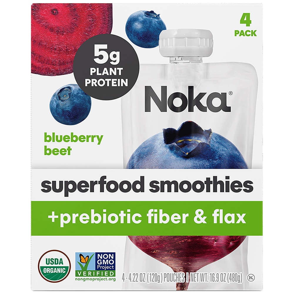 Noka Superfood Smoothie Organic Blueberry Beet 4.22 Oz