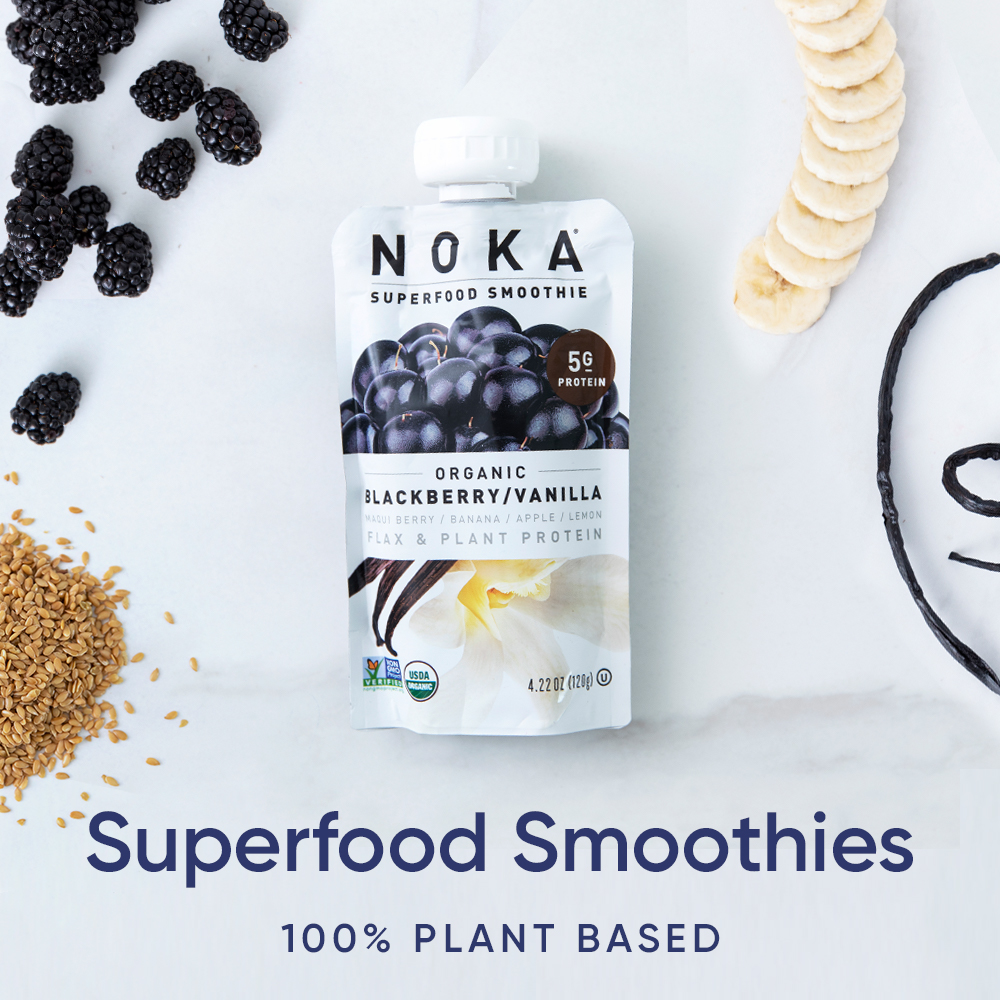 Noka Superfood Smoothie Organic Blackberry/Vanilla 4.22 Oz