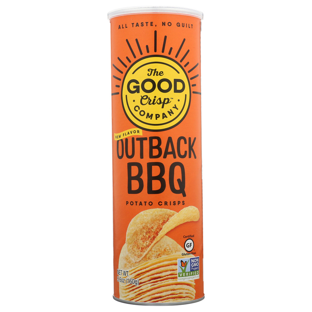 The Good Crisp Company Outback BBQ Potato Crisps - Case Of 8/5.6 Oz