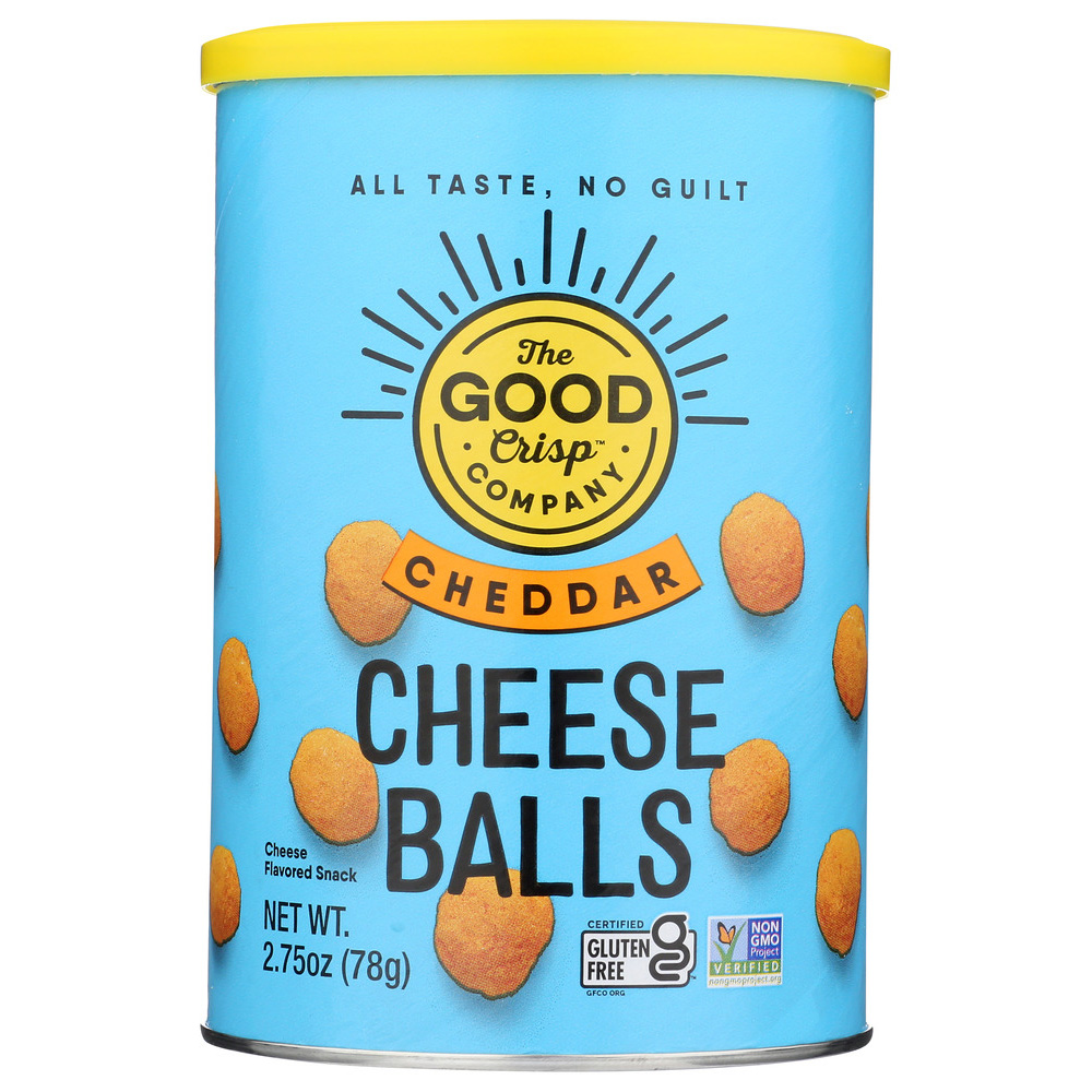 The Good Crisp Company Cheese Balls Cheddar - Case Of 9-2.75 Oz