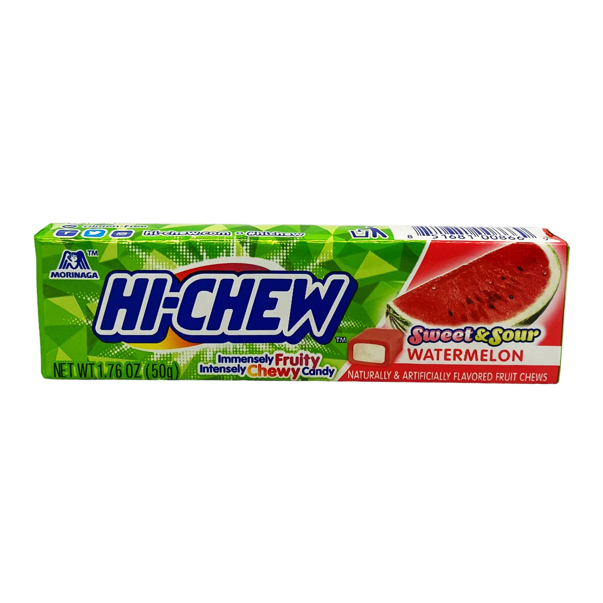 Hi-Chew Fruit Chews Sweet & Sour Watermelon Chewy Candy 50g