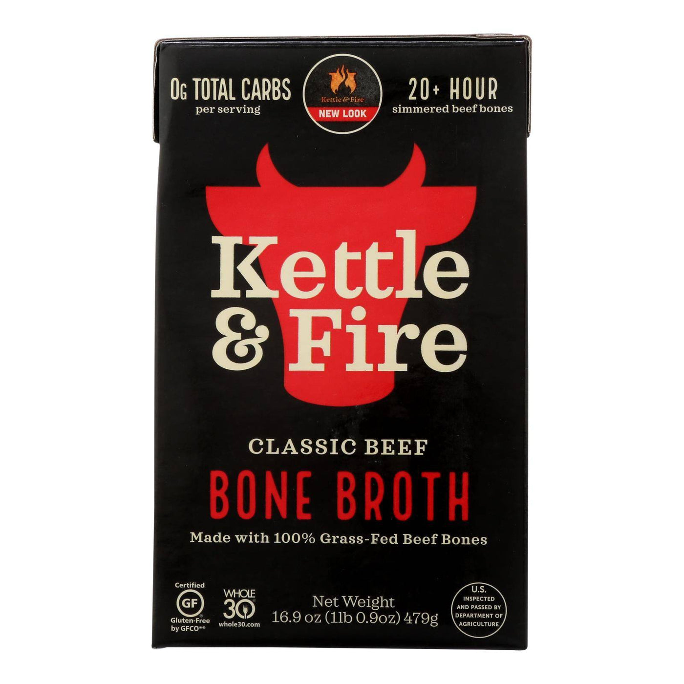Kettle & Fire Bone Broth, Classic Beef 16.9 Oz