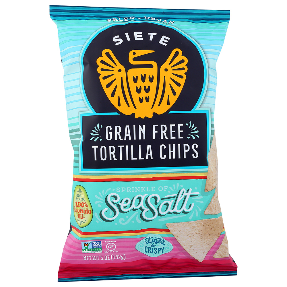 Siete Grain Free Sea Salt Tortilla Chips, 5 Ounce -- 12 Per Case
