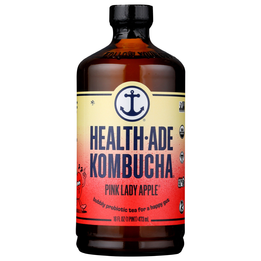 Health-Ade Organic Vegan Pink Lady Apple Kombucha - 16 Fl Oz