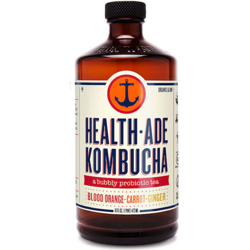 HOA Health-Ade Kombucha Blood Orange Carrot Ginger 16oz Bottle