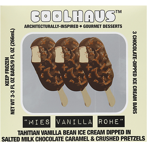 Coolhaus Mies Vanilla Rohe Ice Cream Bars - 3ct