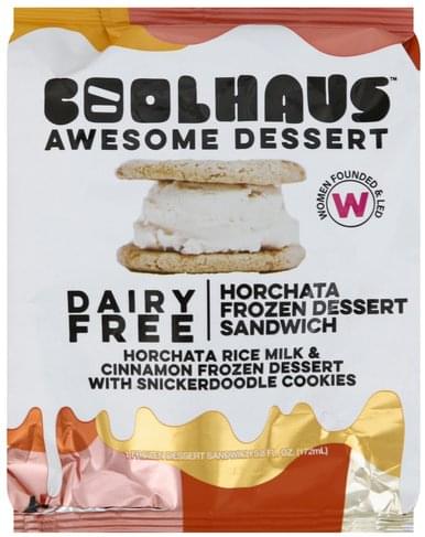 Coolhaus Dairy Free, Horchata Frozen Dessert Sandwich