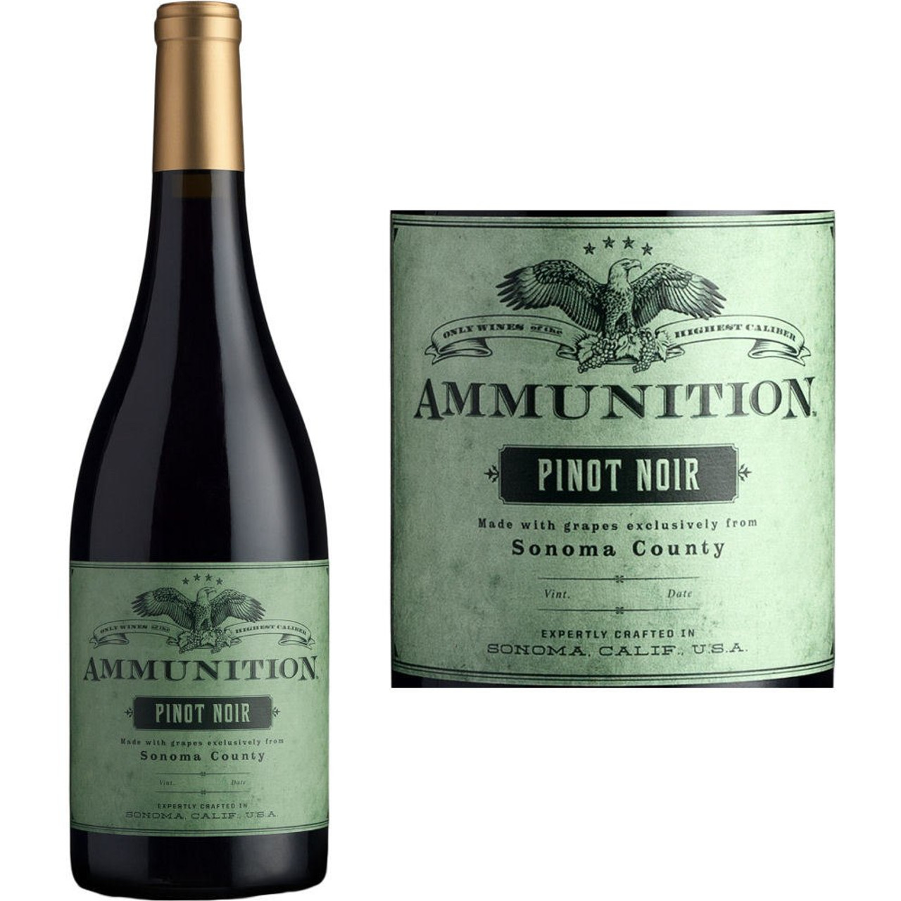 Ammunition 12 Bottle Case Sonoma Pinot Noir 2022 W/ Shipping