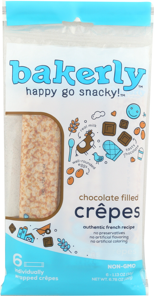 Bakerly Crepes To Go, Chocolate Hazelnut Filled