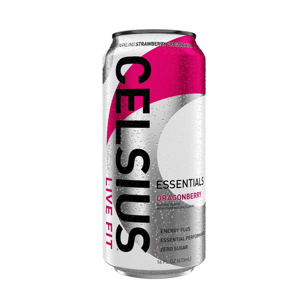 Celsius Essentials Sparkling Dragonberry Energy Drink Can