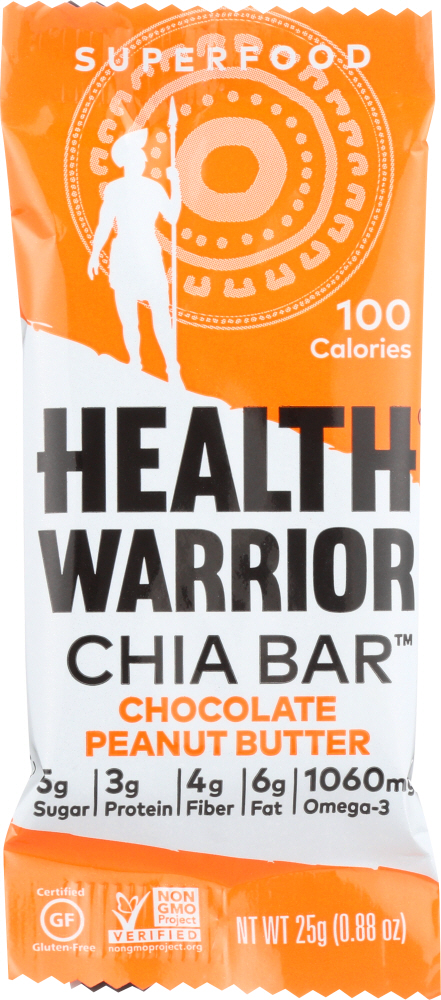 Health Warrior Chia Bar Chocolate Peanut Butter 0.88 Oz
