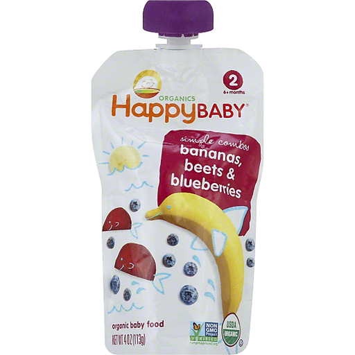 Happy Baby Family Brands Banana Beet Blueberry Food 3.5Oz