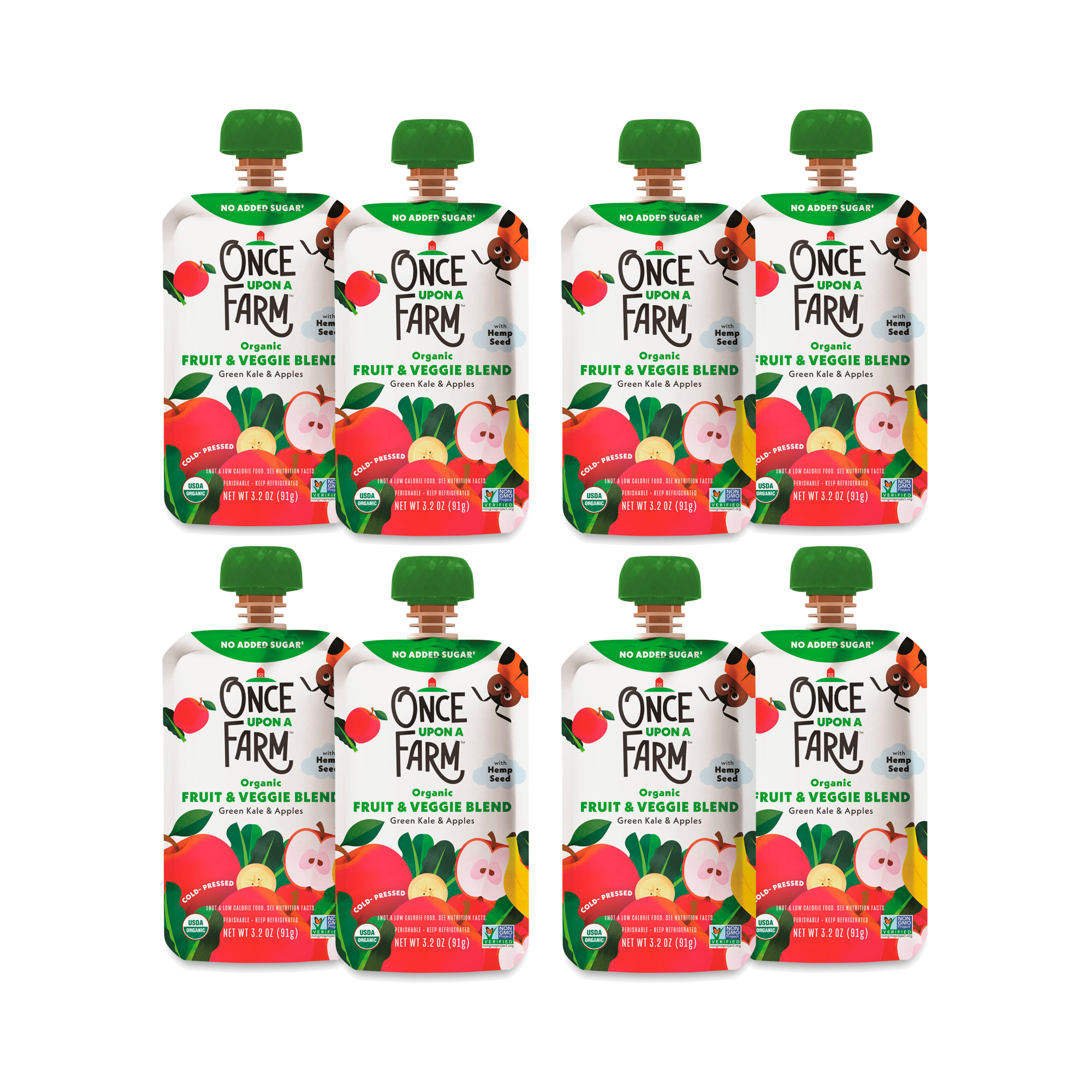 Once Upon a Farm Green Kale & Apples Organic Fruit & Veggie Blend