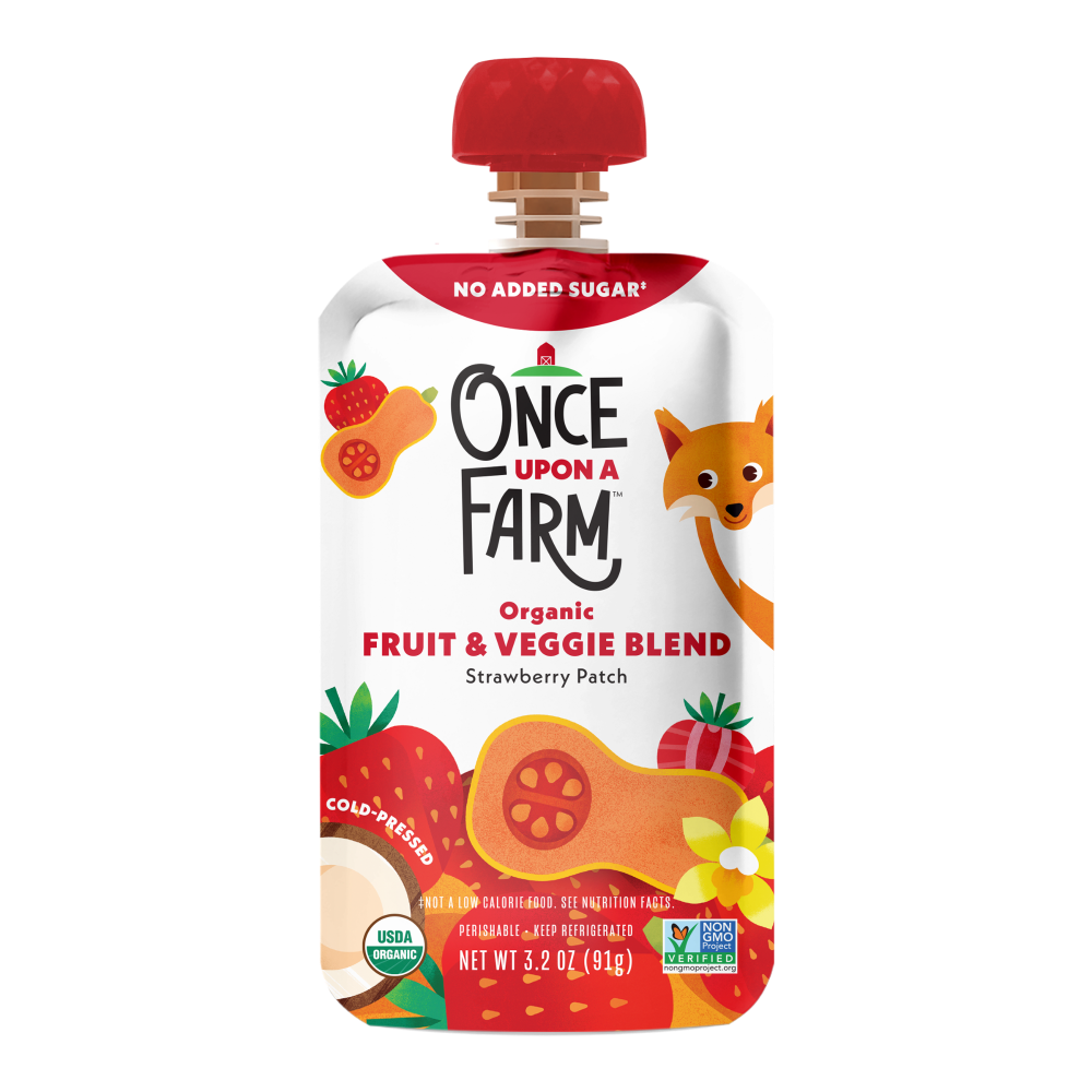 Once Upon A Farm Organic Strawberry Patch Fruit & Veggie Blend