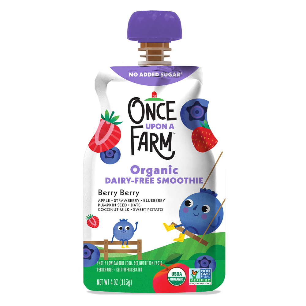 Once Upon a Farm Smoothie, Super, Organic, Berry Berry, Quite Contrary