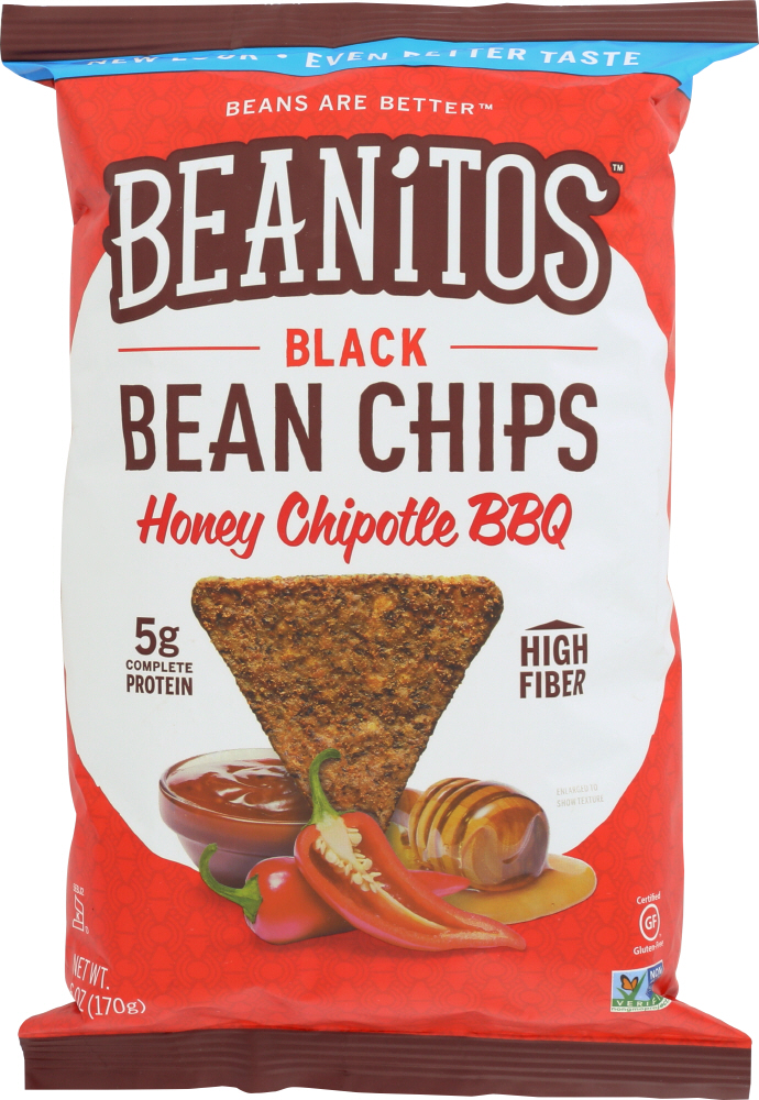 Beanitos Black Bean Chips, Honey Chipotle BBQ, 6 Oz