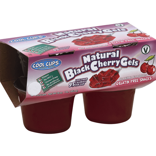 Cool Cups Gelatin Free Snacks Natural Black Cherry Gels