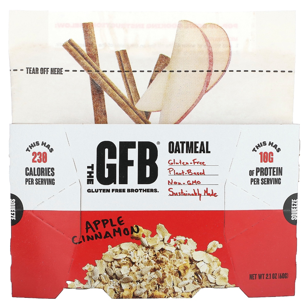 GFB Oatmeal, Apple Cinnamon 2.1 Oz