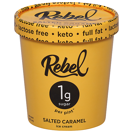 Rebel Ice Cream, Salted Caramel 1 Pt