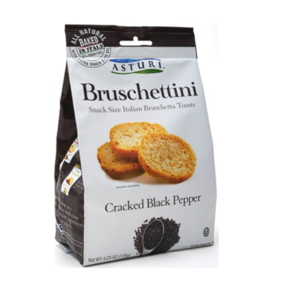 Asturi Bruschettini, Cracked Black Pepper 4.23 Oz