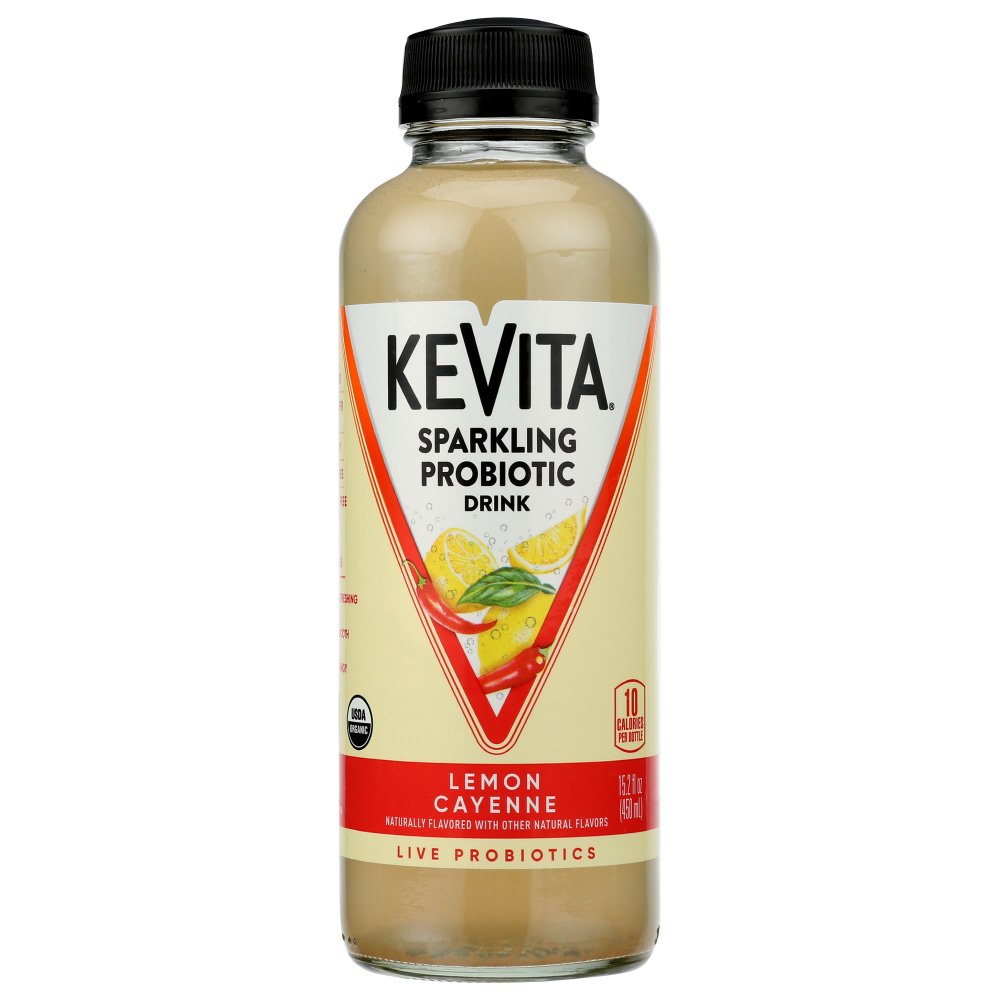 KeVita Sparkling Drink, Lemon Cayenne, Probiotic, Refresher 15.2 Fl Oz