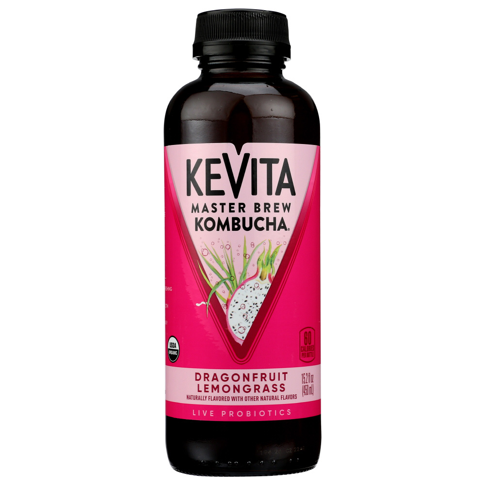 KeVita Master Brew Kombucha Dragonfruit Lemongrass 15.2 Fl Oz