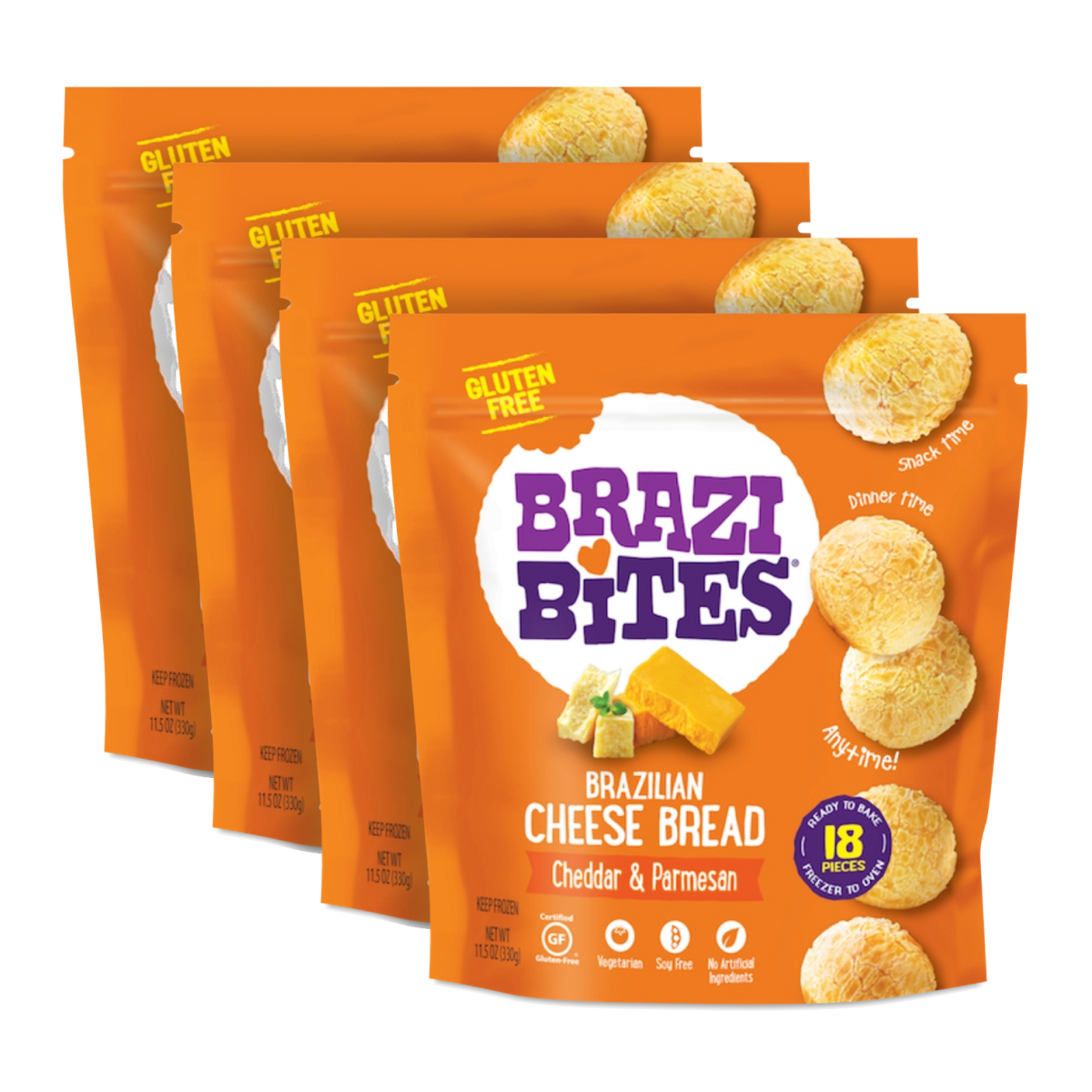 Brazi Bites Cheese Bread, Brazilian, Cheddar & Parmesan