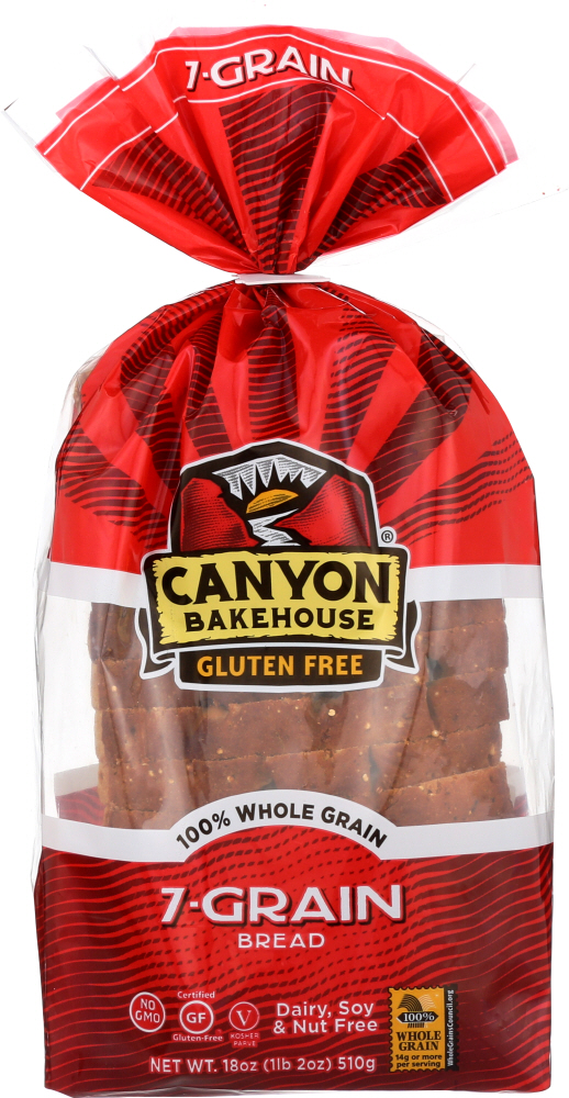 Canyon Bakehouse Gluten Free 100% Whole Grain 7-Grain Bread 18 Oz. Bag