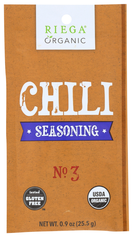 Riega Foods Organic Chili Seasoning - Case Of 8 - 0.9 Oz