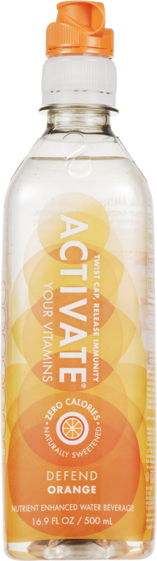 Activate Water Beverage, Nutrient Enhanced, Defend, Orange