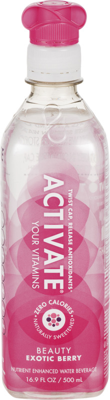 Activate Water Beverage, Nutrient Enhanced, Beauty, Exotic Berry