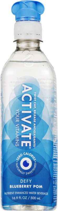 Activate Water Beverage, Nutrient Enhanced, Defy, Blueberry Pom