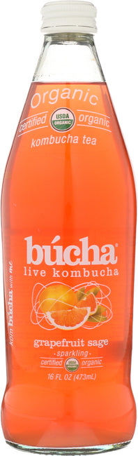 Bucha Kombucha Tea, Organic, Grapefruit Sage