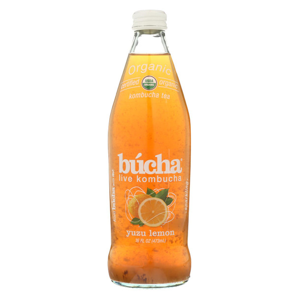 Bucha Sparkling Kombucha Tea, Yuzu Lemon