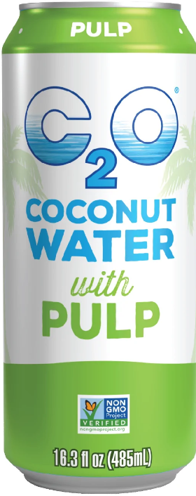 C2O Pure Coconut Water With Pulp - 17.5 Fl Oz Can