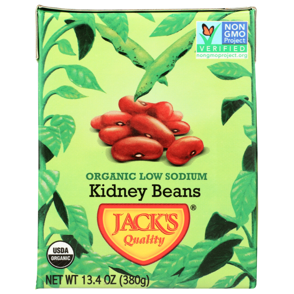 Jack's Quality Organic Low Sodium Red Kidney Beans 13.00 Oz