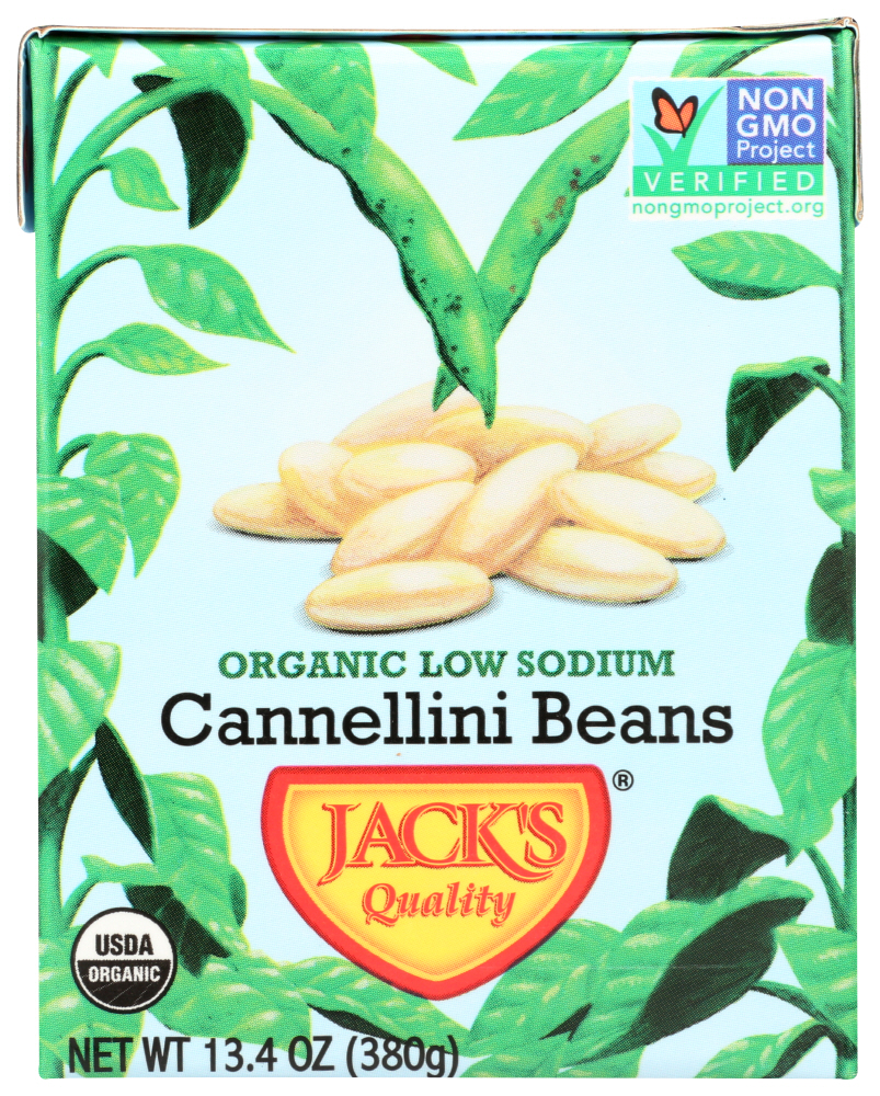 Jack's Quality Organic Low Sodium Cannellini Beans - Case Of 8/13.4 Oz