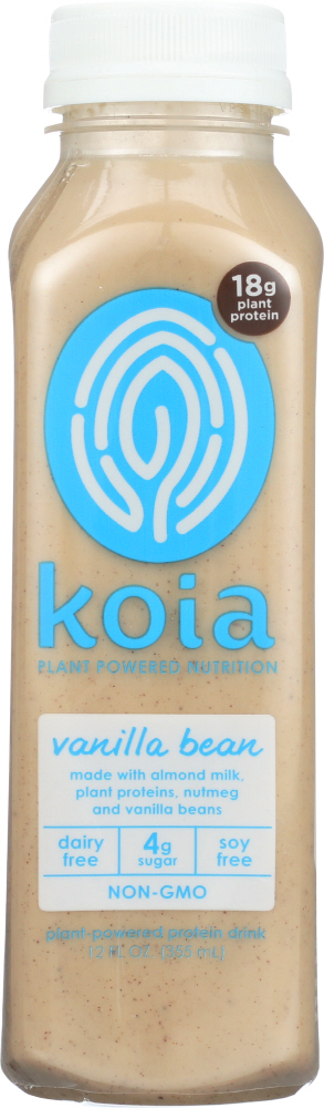 Koia Shake, Plant Based, Protein, Vanilla Bean 12 Fl Oz