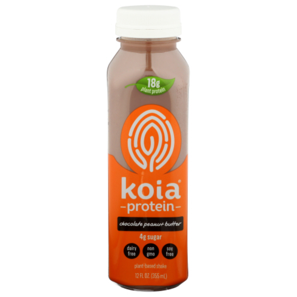Koia Protein Shake, Plant Based, Chocolate Peanut Butter 12 Oz