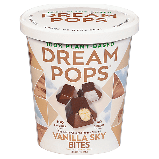 Dream Pops Frozen Dessert, Vanilla Sky Bites 4 Fl Oz