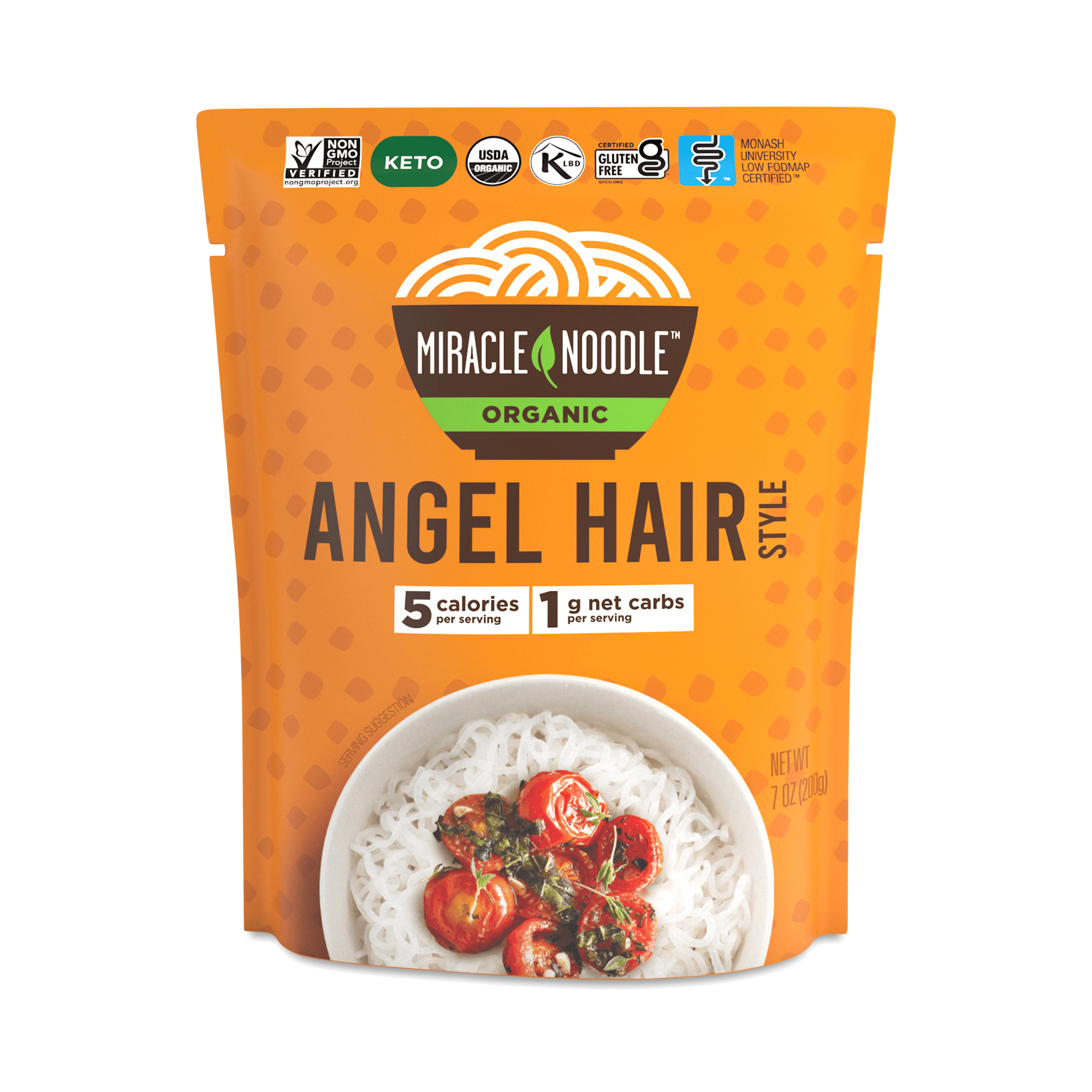 Miracle Noodle Organic Angel Hair Style Noodles - Case Of 6/7 Oz